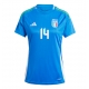 Italia Federico Chiesa #14 Maglia Gara Casa Repliche Europei 2024 Donna